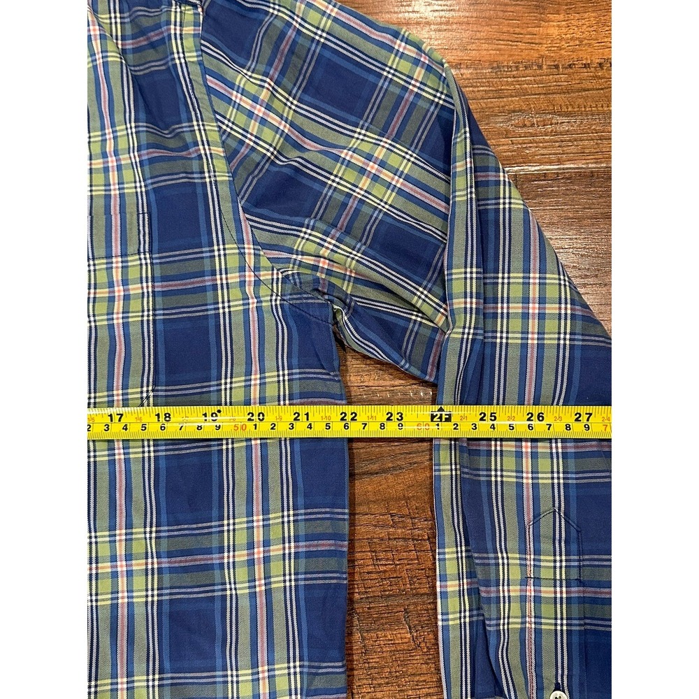 Southern Tide Button Down Shirt Mens M Blue Plaid Classic Fit Long Sleeve - Picture 6 of 8
